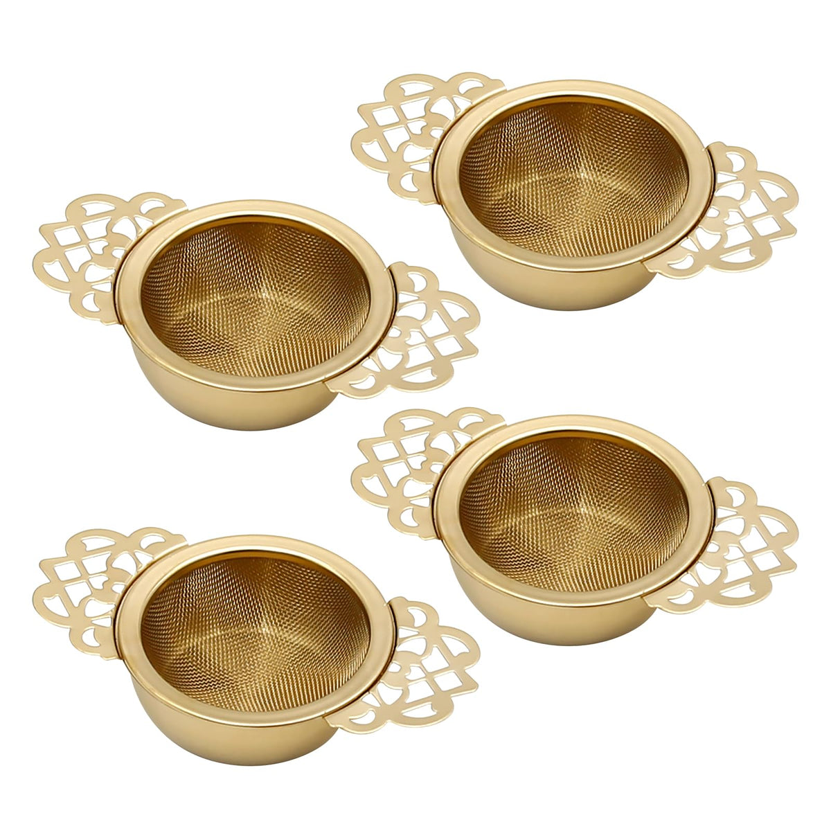 Aynaxcol tea drain strainer with petal handles filters tea efficiently