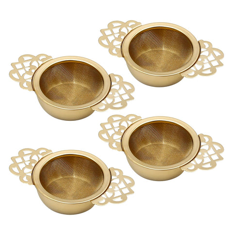 Aynaxcol tea drain strainer with petal handles filters tea efficiently