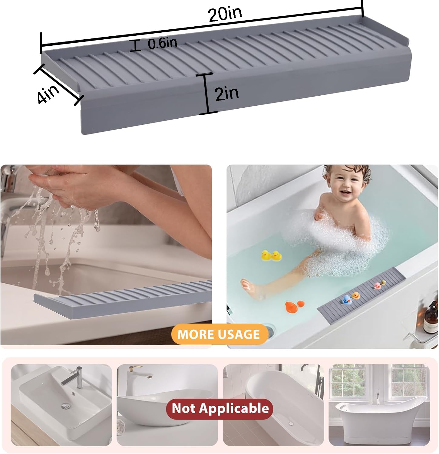 AyNirser versatile kitchen and bathroom sink protector for mess-free spaces.