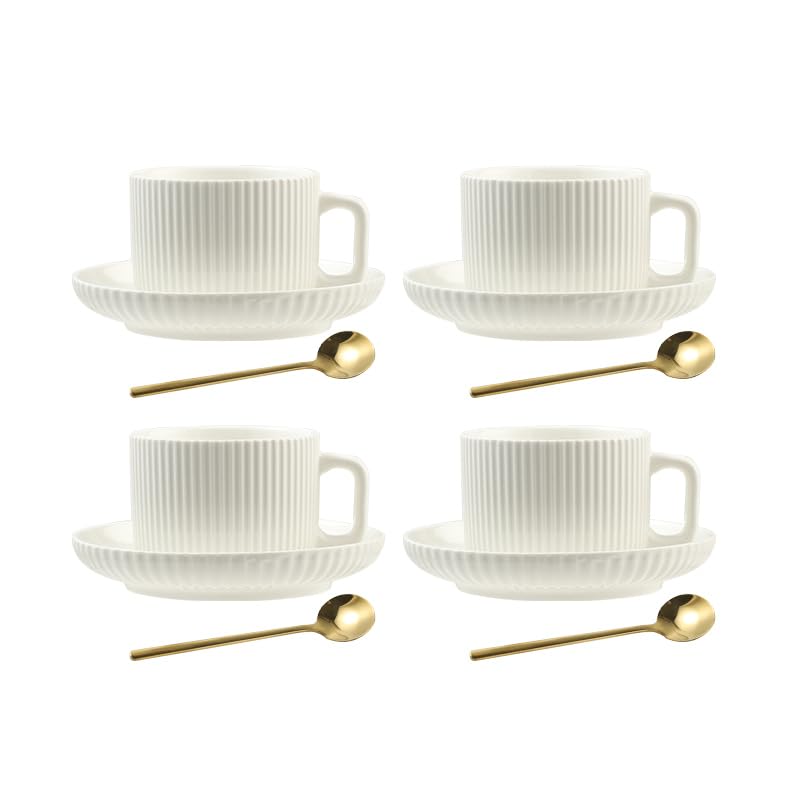 AYUCIA 8-ounce cappuccino cup with saucer for everyday coffee rituals