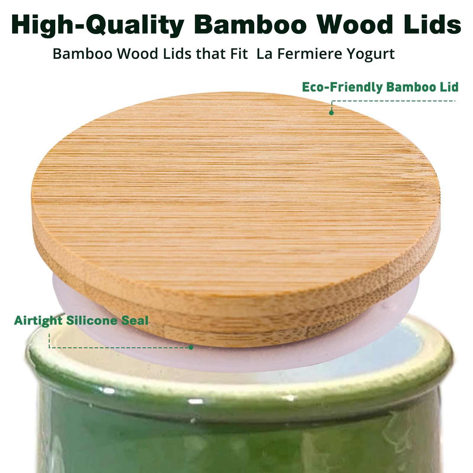 AYUSEB bamboo lids showcasing eco-friendly, BPA-free storage aesthetics.