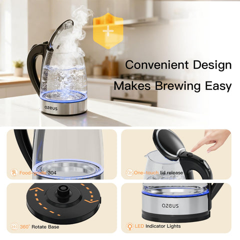 AZEUS CX-817 swivel base enabling easy pouring from any angle