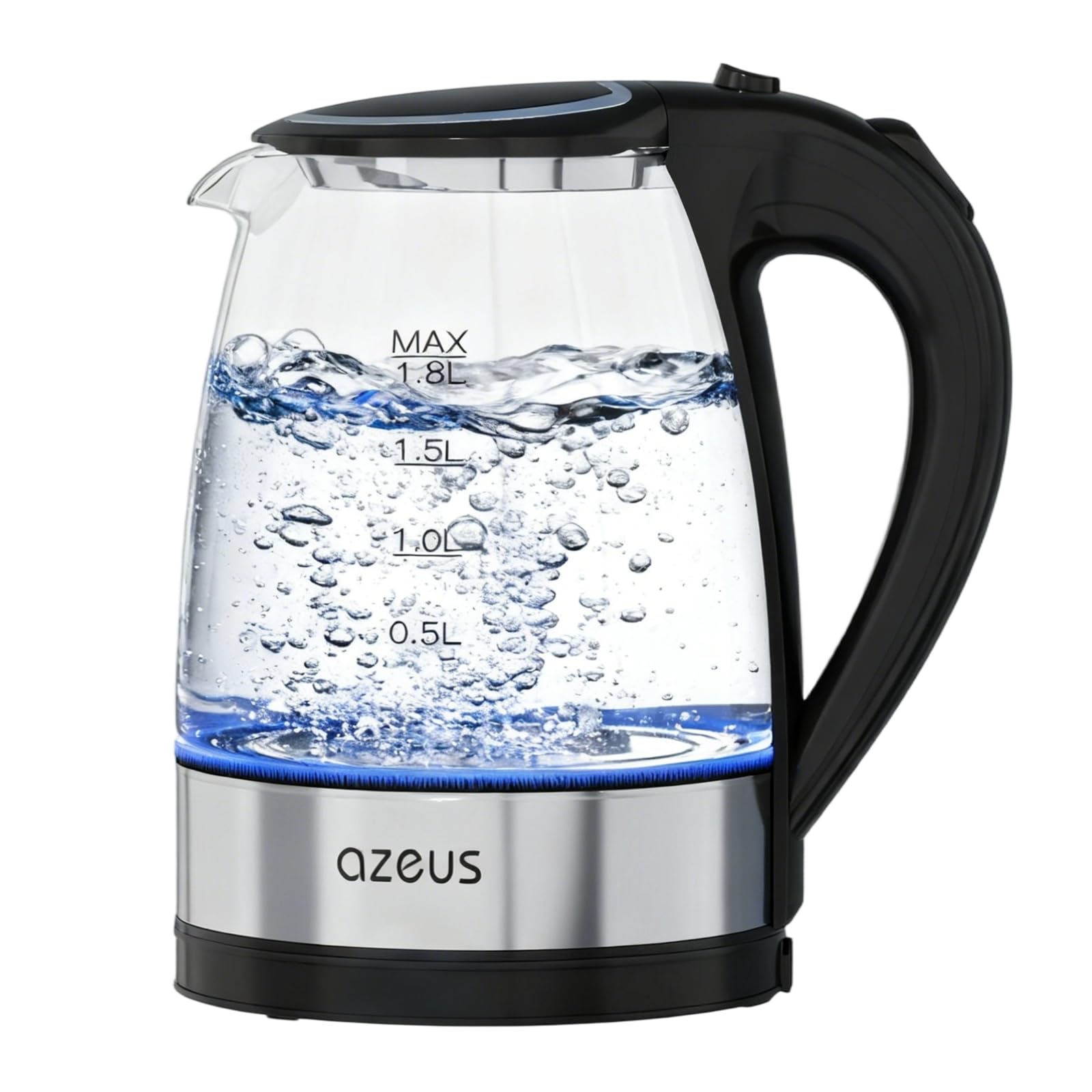 AZEUS Fast Boil Electric Kettle with blue LED light for quick boiling