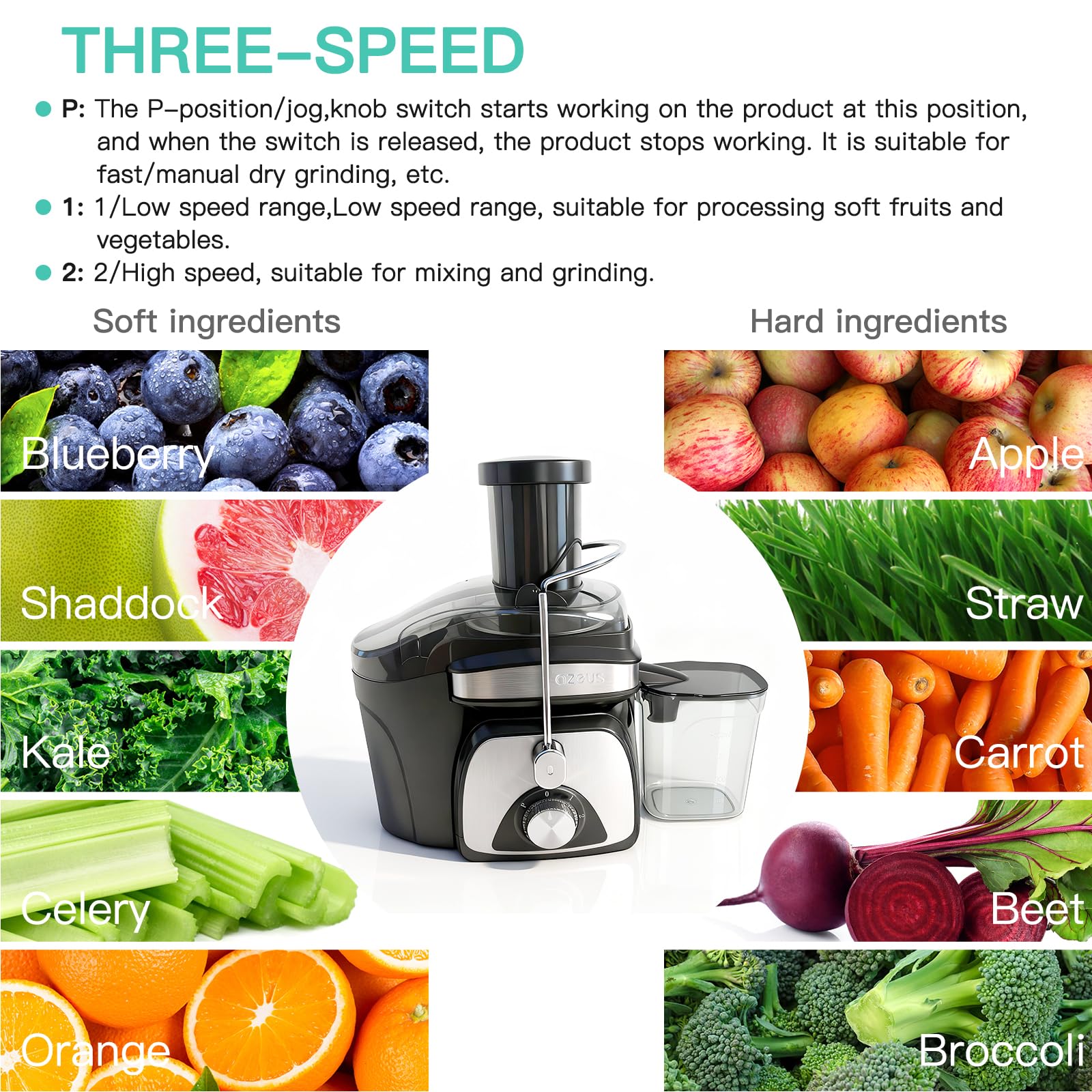 AZEUS titanium reinforced blades with 163 chopping blades in action