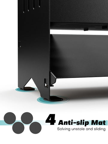 Rust-proof carbon steel with anti-rust coating remains durable.