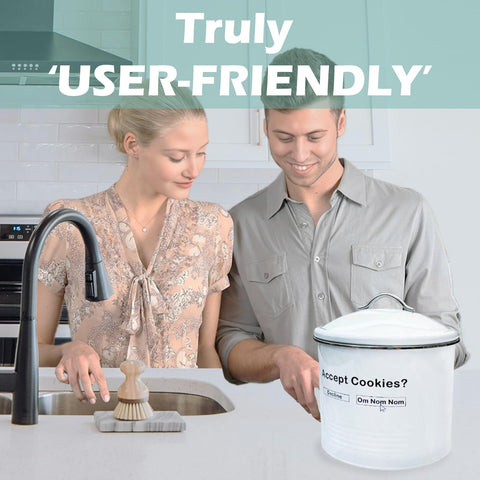 AZEZO large cookie jar offers ample storage for flour, sugar, and snacks