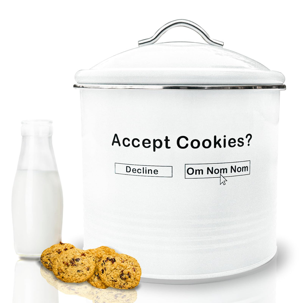 AZEZO unique cookie jar with lid shows airtight seal for freshness