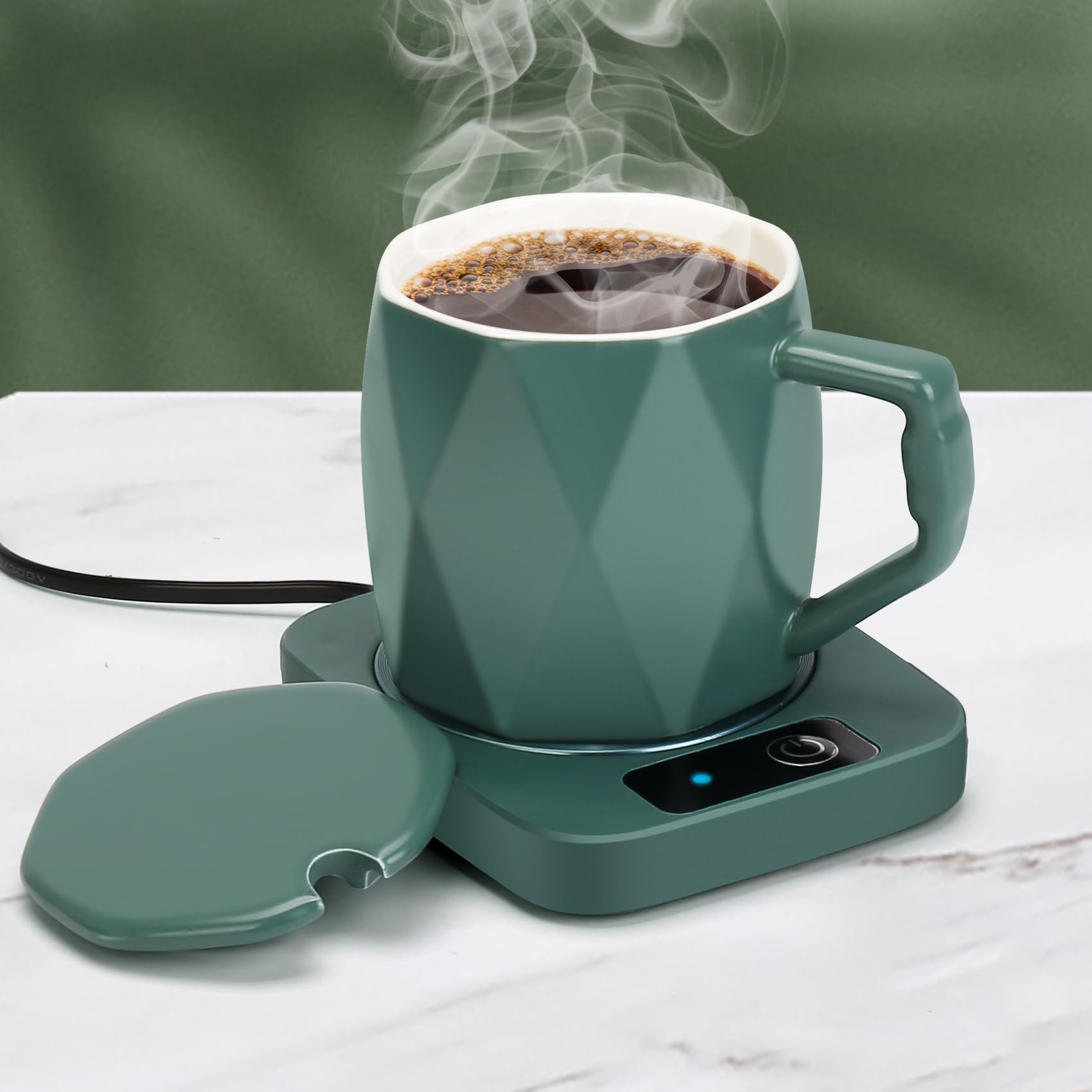 AZFUNN ceramic mug close-up emphasizes ergonomic handle comfort.