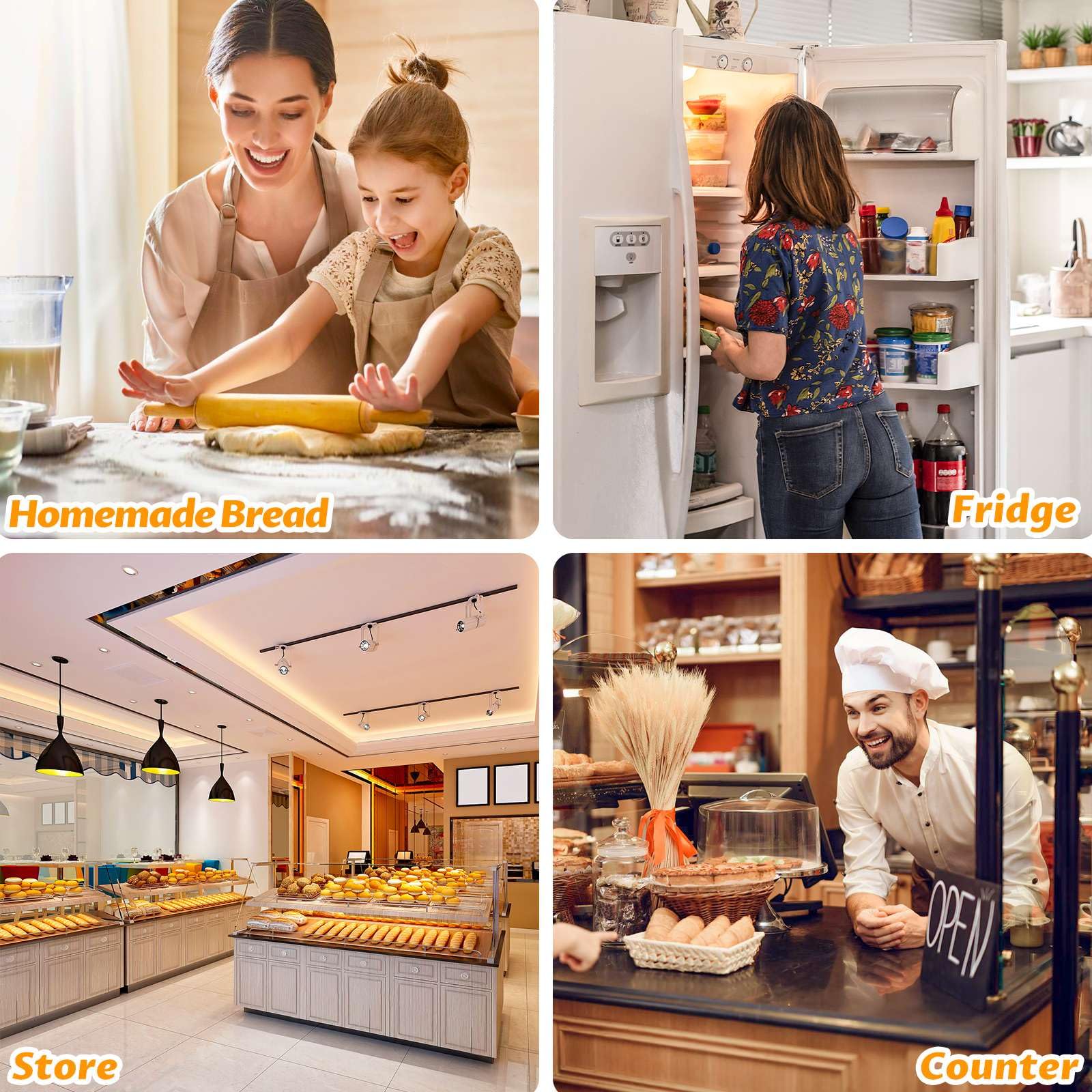 AZLTC beeswax bread bag two-pack offers convenient, reusable bread storage.