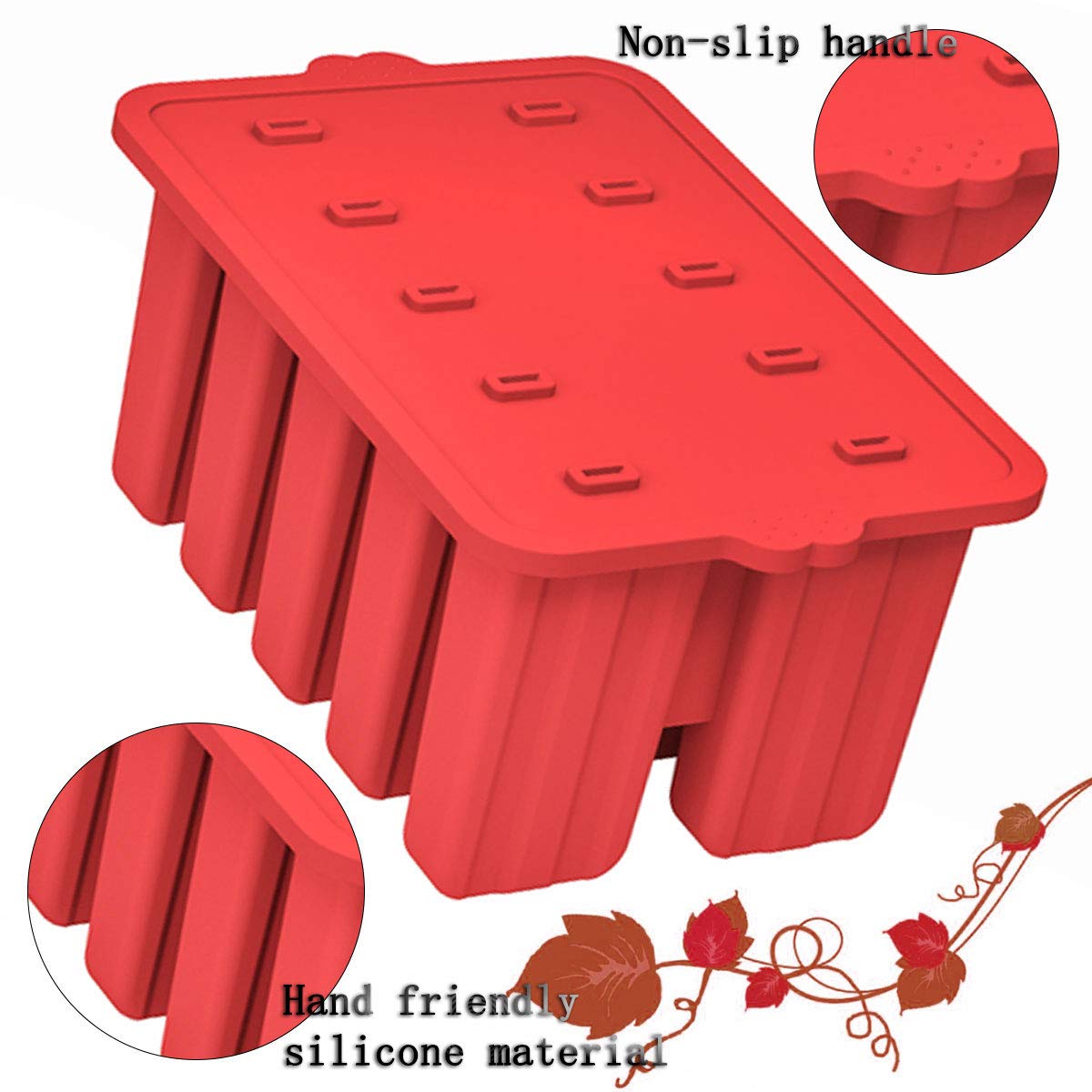 Azonbey 10-cavity silicone molds offer easy release of frozen treats