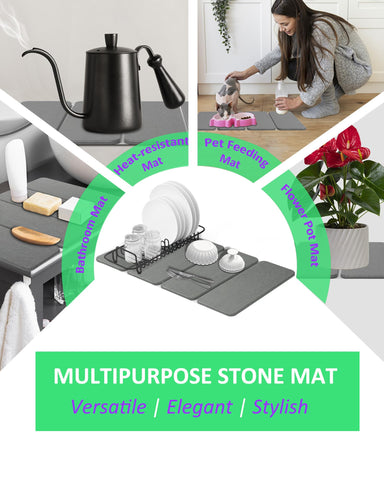 Azorteja easy-clean mat resists wear and wipes clean for fast reuse.
