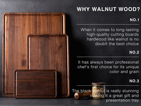 AZRHOM pre-oiled walnut board ready to use straight from box