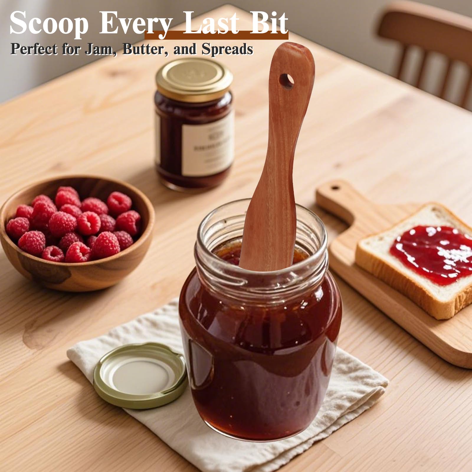 Azureblue easy-clean wooden spurtles maintain natural look with simple hand wash.