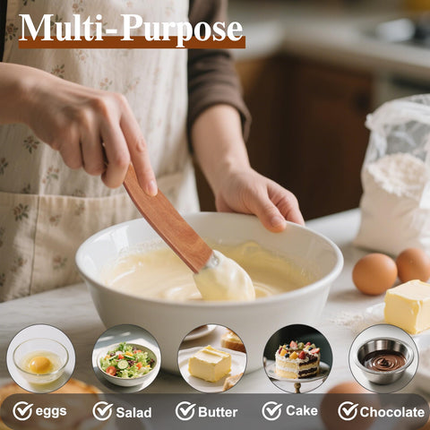 Azureblue wooden spurtle makes a thoughtful gift for sourdough lovers and home bakers.