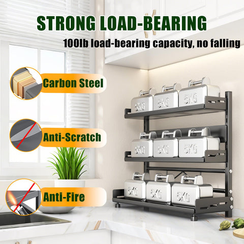 Azurphoric spice rack vertical storage maximizes cabinet space