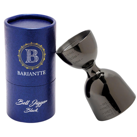BBARIANTTE black bell jigger with mirror finish for precise measurements.