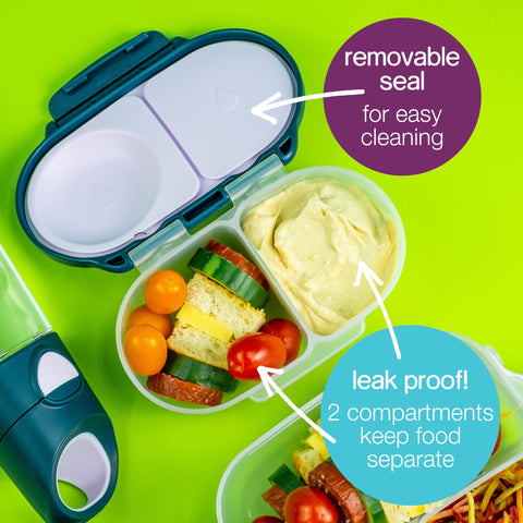 b-box bright blue slate lunch box adds playful style to kids' lunches