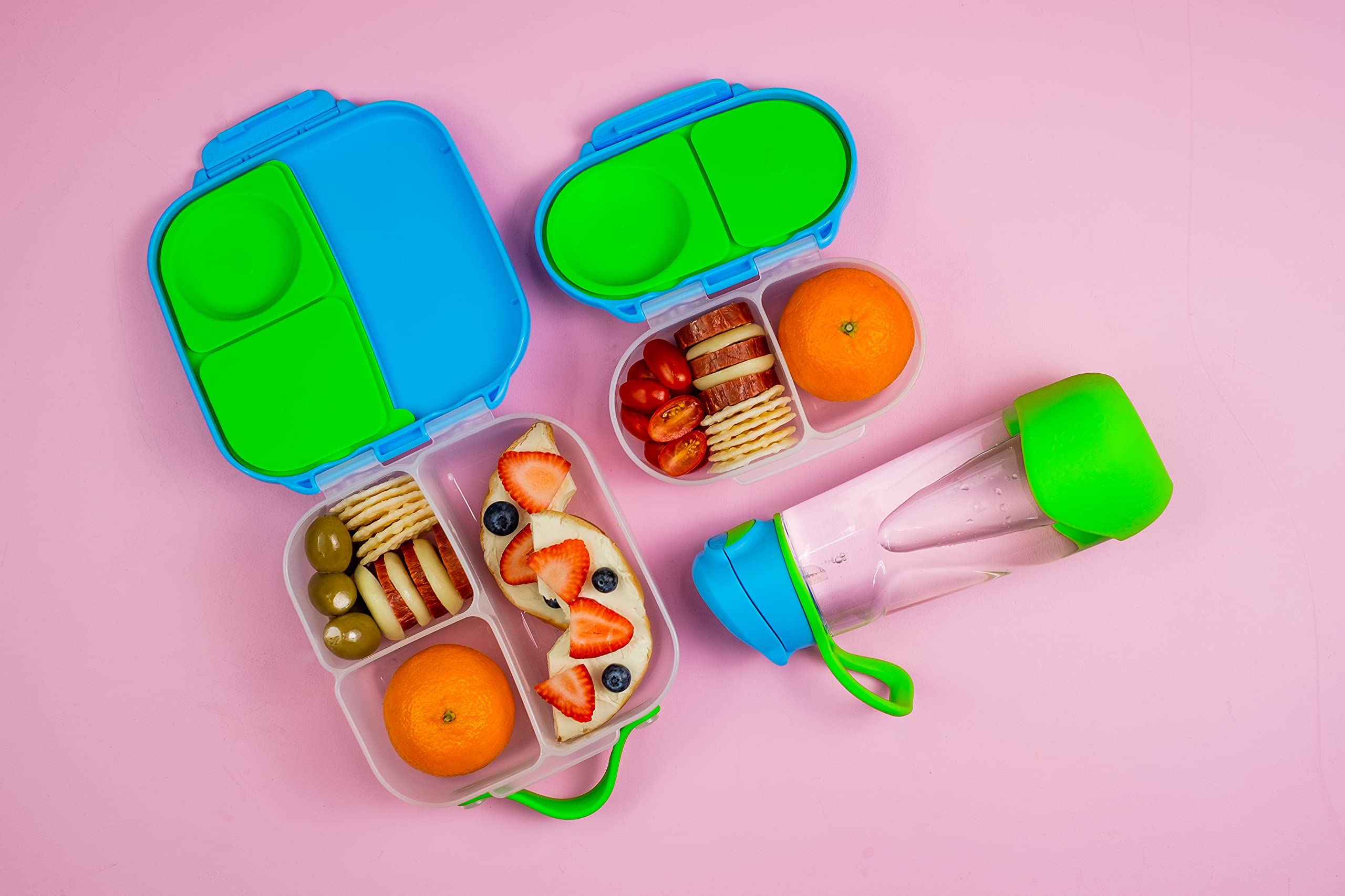 on-the-go scene with the b.box snack box and compartments