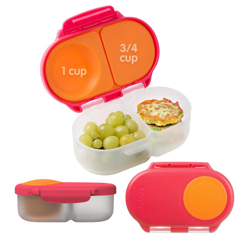 b.box snack box two compartments, leak-proof for on-the-go snacks.