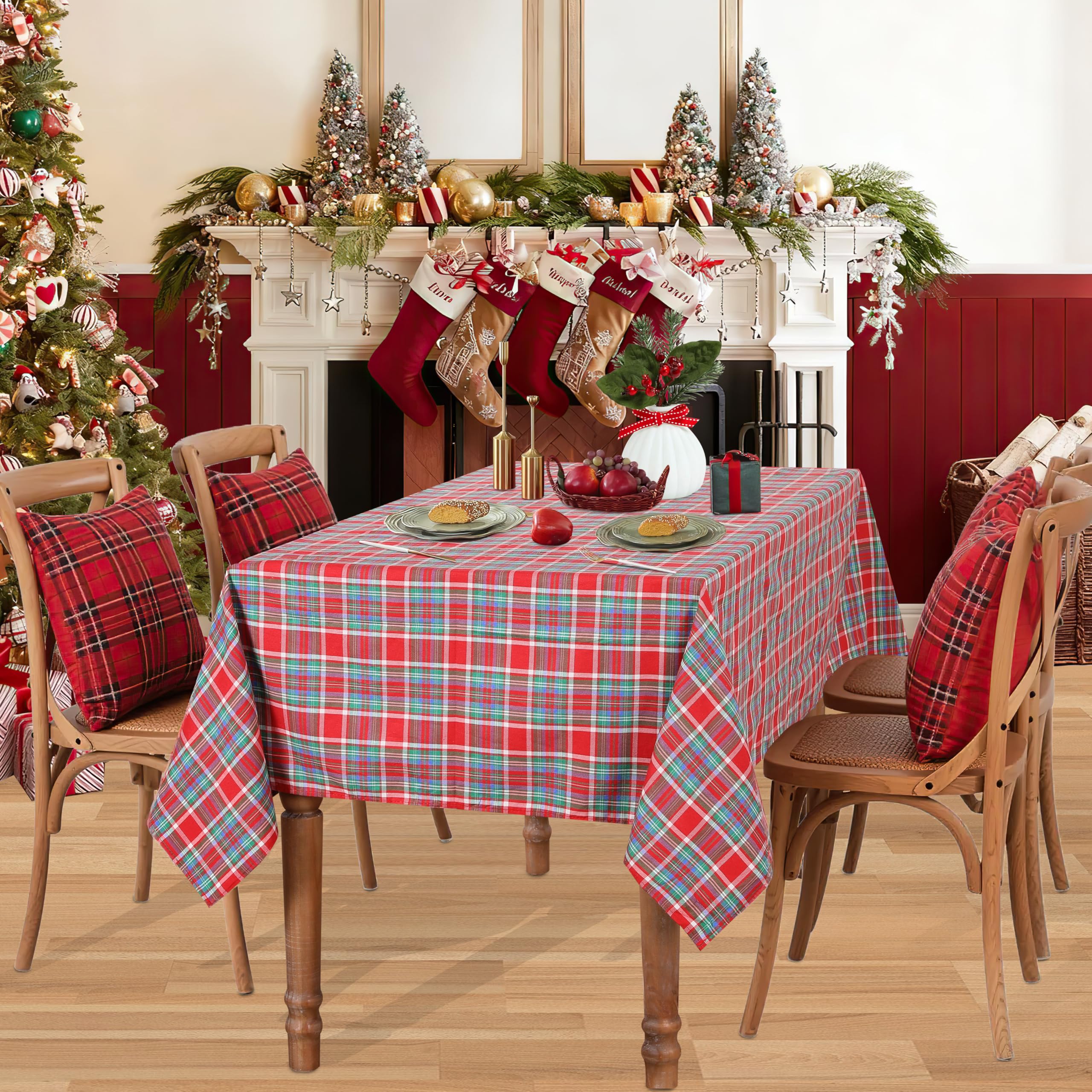 B-COOL tablecloth adds festive flair to holiday dinners and gatherings.