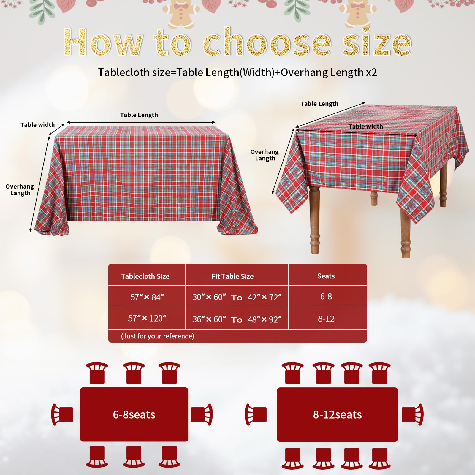 B-COOL checkered tablecloth creates a cozy dining ambiance for parties.