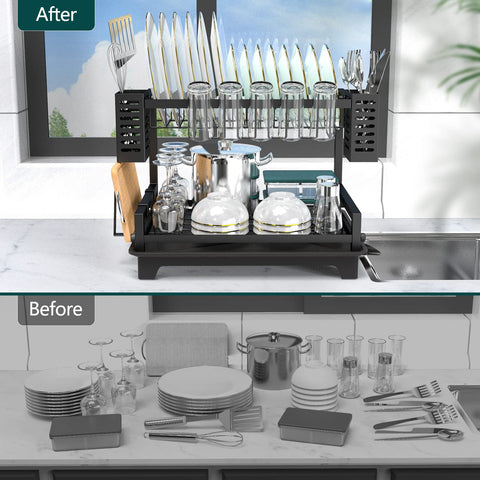 B-Land bottom compartment stores up to 20 bowls for family meals.