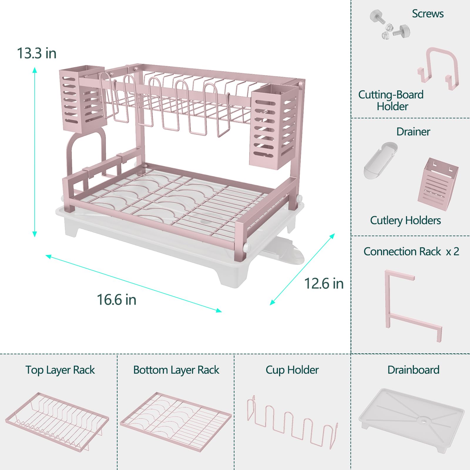 B-Land bottom-tier capacity illustrates space for bowls and cookware.