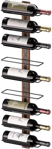 B4Life wall-mounted wine rack displaying nine bottles for organized storage