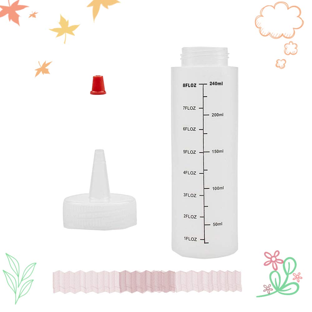 Baaxxango 8oz bottle ideal for condiments, syrups, and dressings in kitchen.