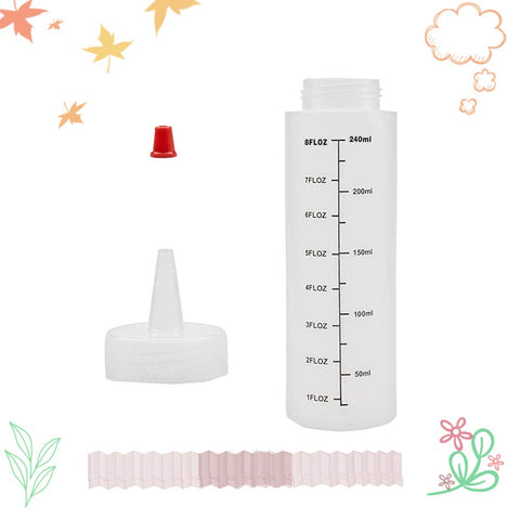 Baaxxango 8oz bottle ideal for condiments, syrups, and dressings in kitchen.