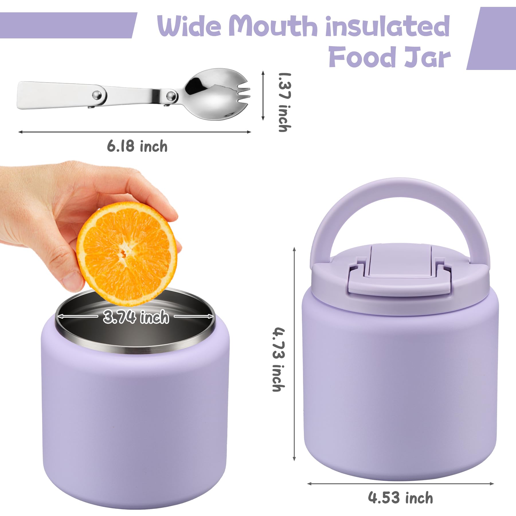 BABHAMNESS purple finish adds cheerful style to lunch routines.