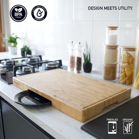 Babilonia knife-friendly end-grain surface supports smooth, precise cutting.