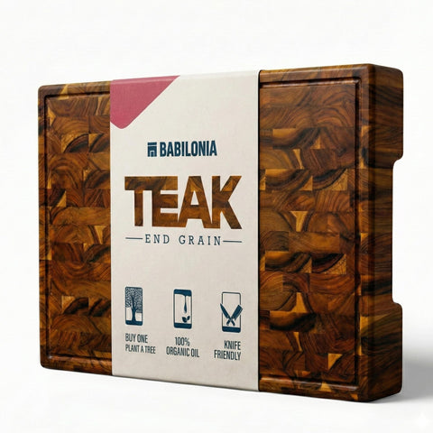 Babilonia teak board easy to clean after use
