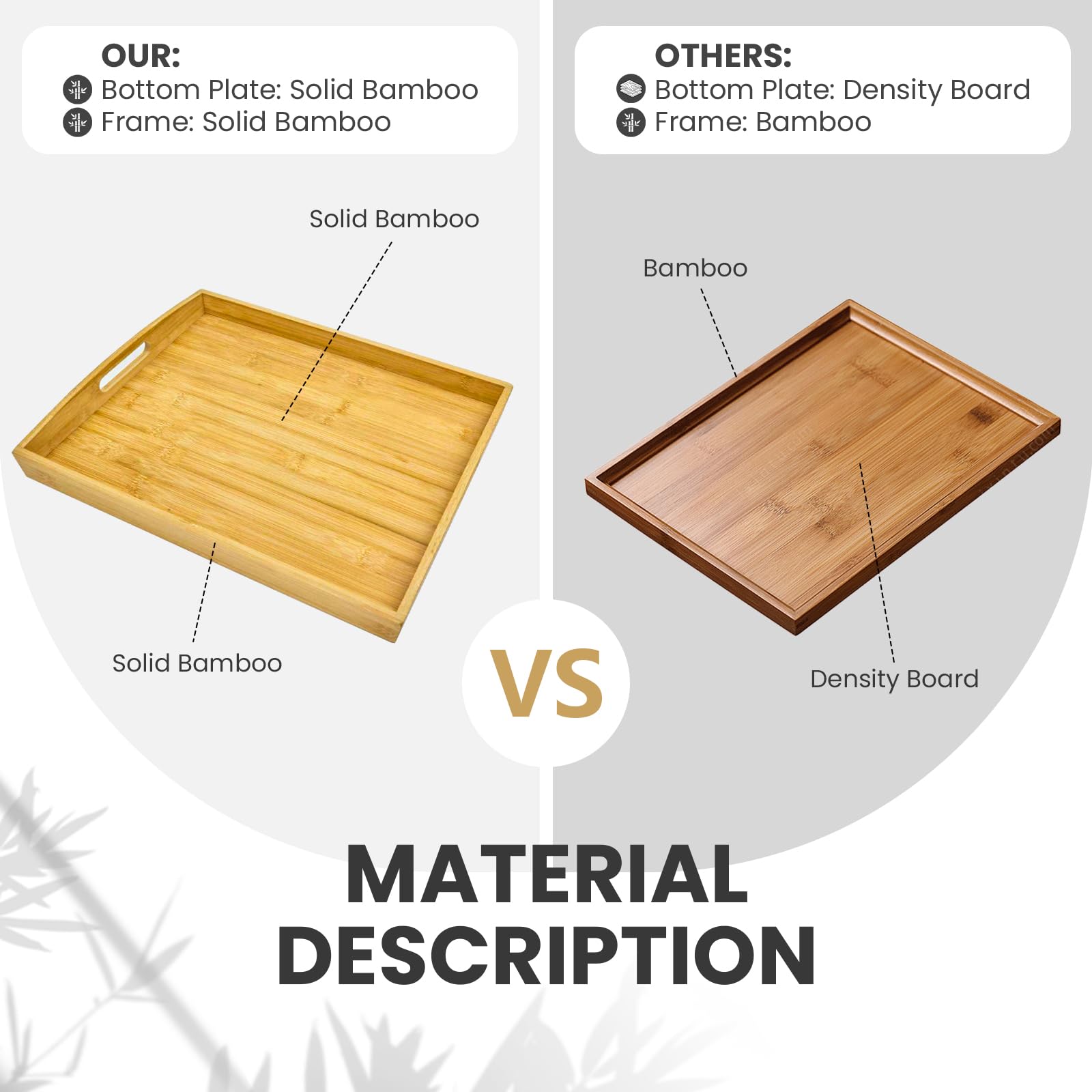 BABONIE bamboo serving tray decorative idea with candles and jewelry.