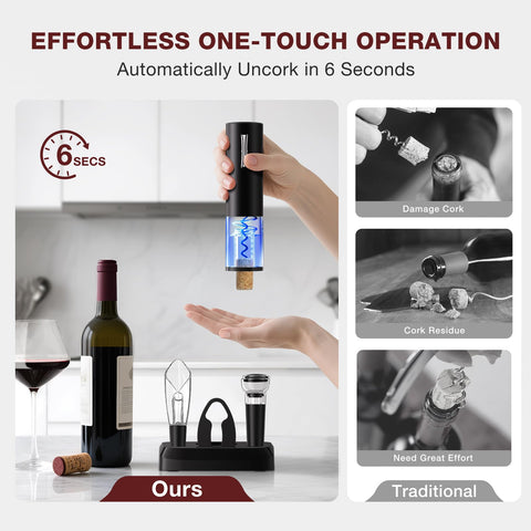 BABONIR aerator pourer enhances flavor and prevents drips during pouring.