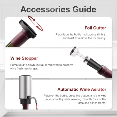 BABONIR electric aerator pourer delivers richer aromas when pouring.
