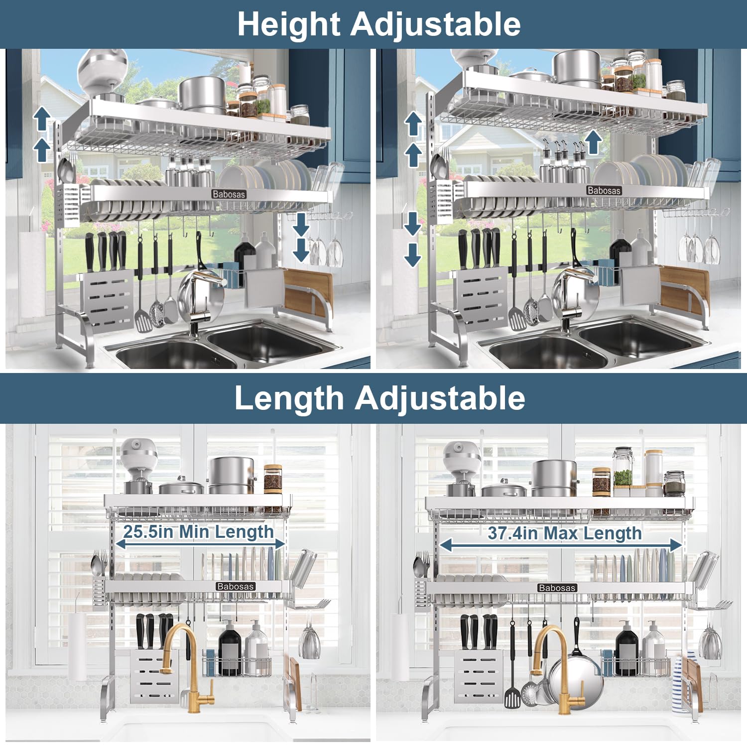 Babosas all-stainless-steel construction resists rust and corrosion