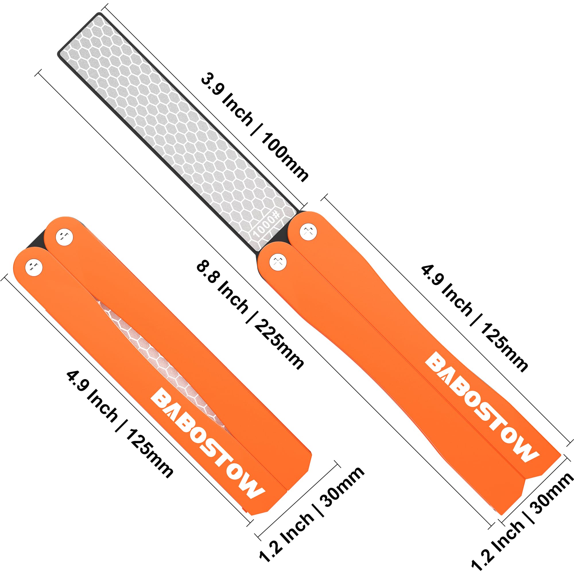 BABOSTOW 400 grit coarse diamond surface restores dull blades quickly.