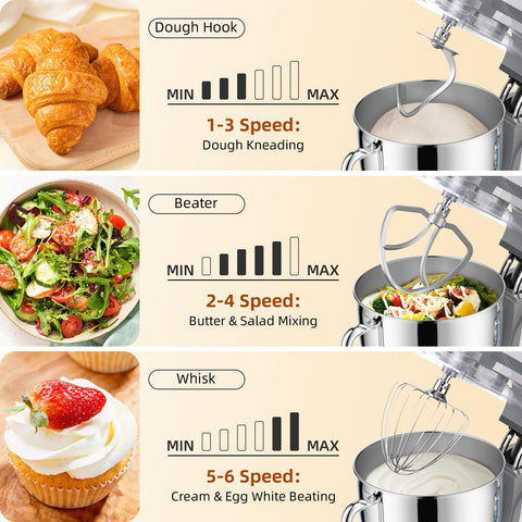 Babroun 8.45qt bowl with handle enables stable mixing.