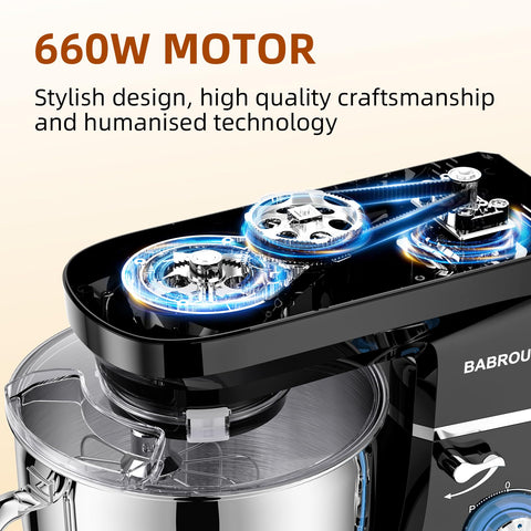BABROUN control panel highlighting speed settings and power for precision.