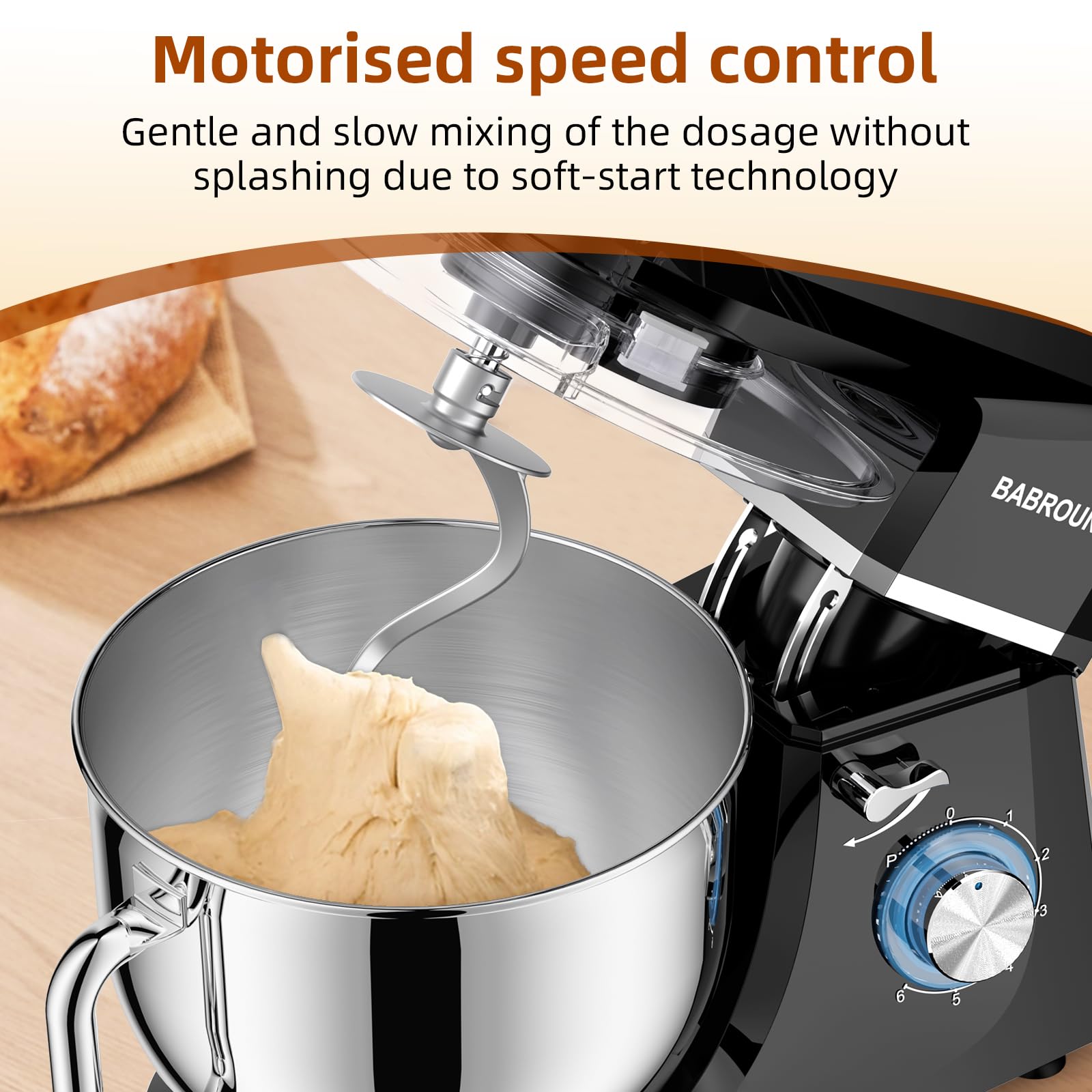 BABROUN stainless steel bowl is dishwasher safe for easy cleanup.