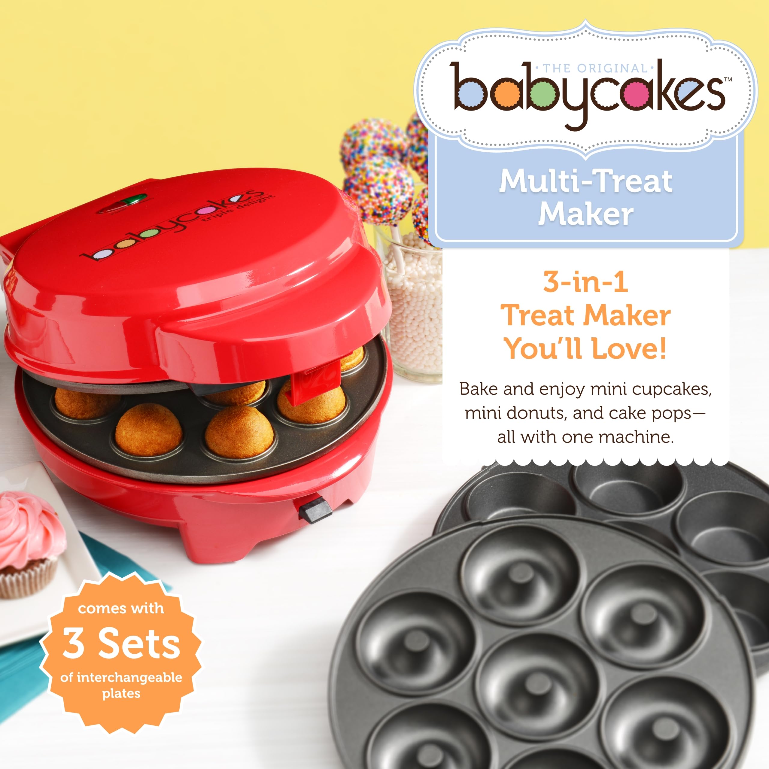 Babycakes 3-in-1 Treat Maker cupcakes for mini desserts and gatherings