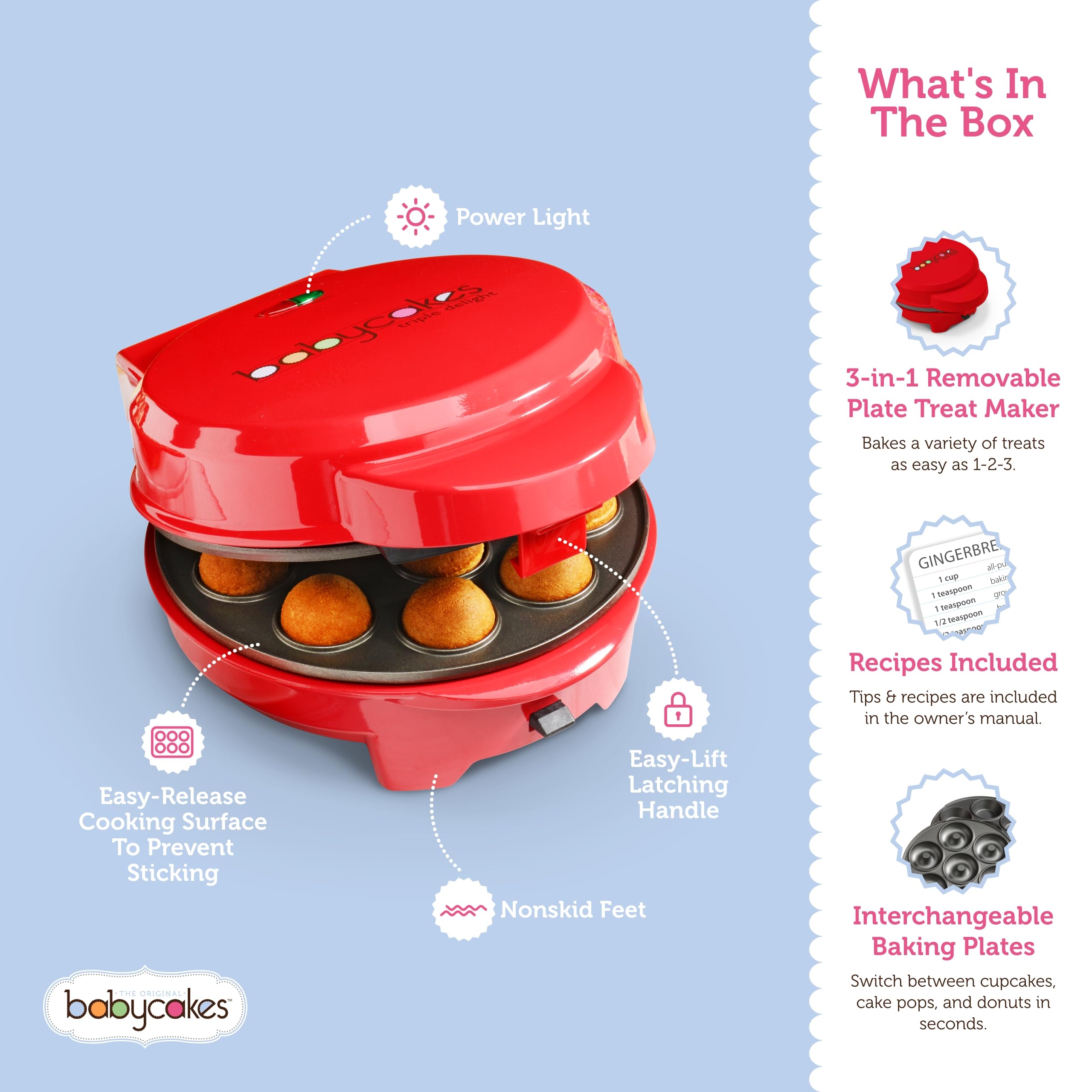 Babycakes 3-in-1 Treat Maker donuts for bite-sized weekend treats
