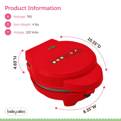 Babycakes non-stick plates make cleanup quick and easy