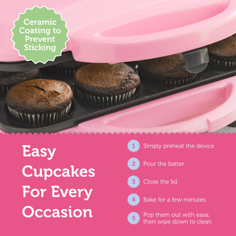 Babycakes non-skid feet keep the unit steady on the counter.