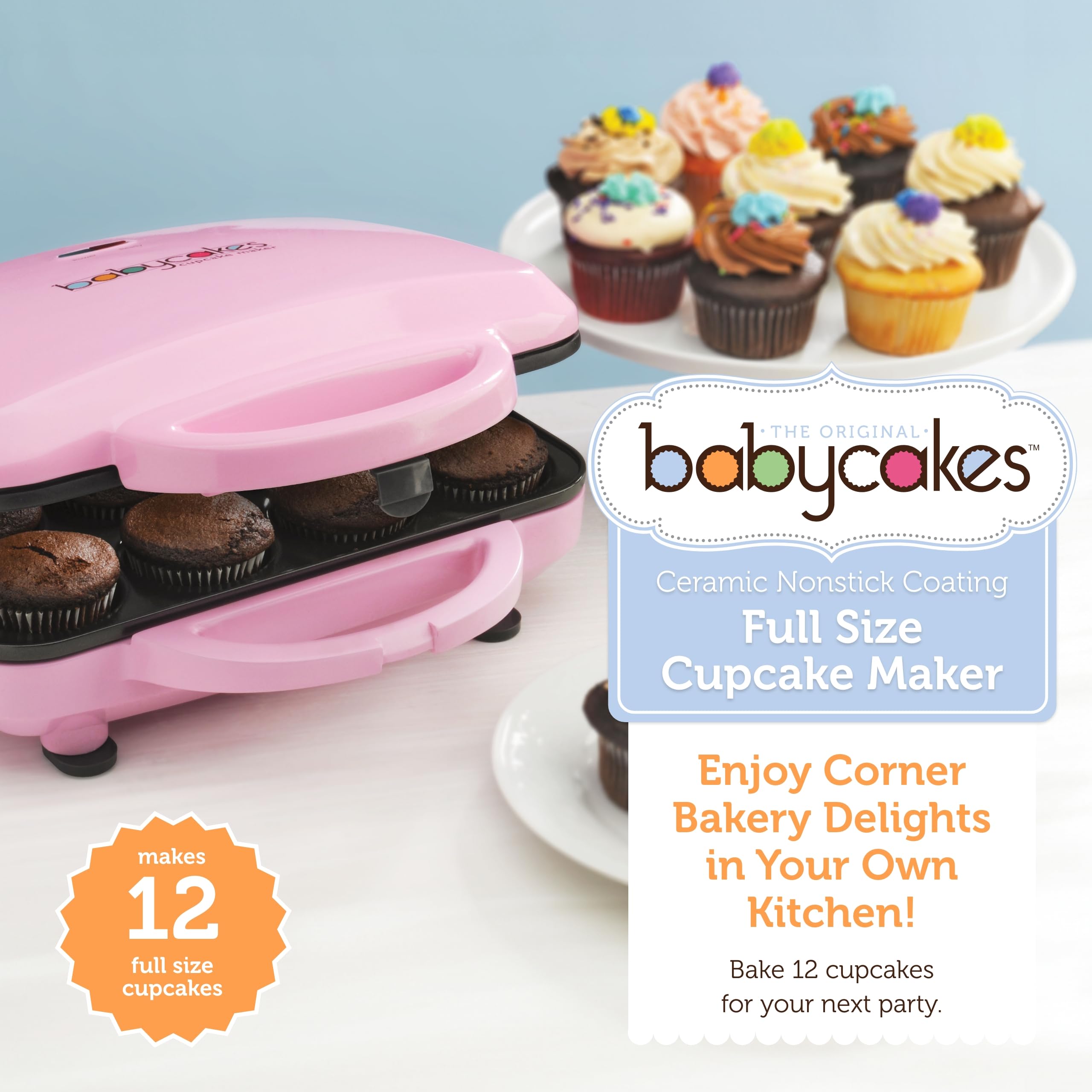 Babycakes batter reservoir enables precise filling and cleaner prep.