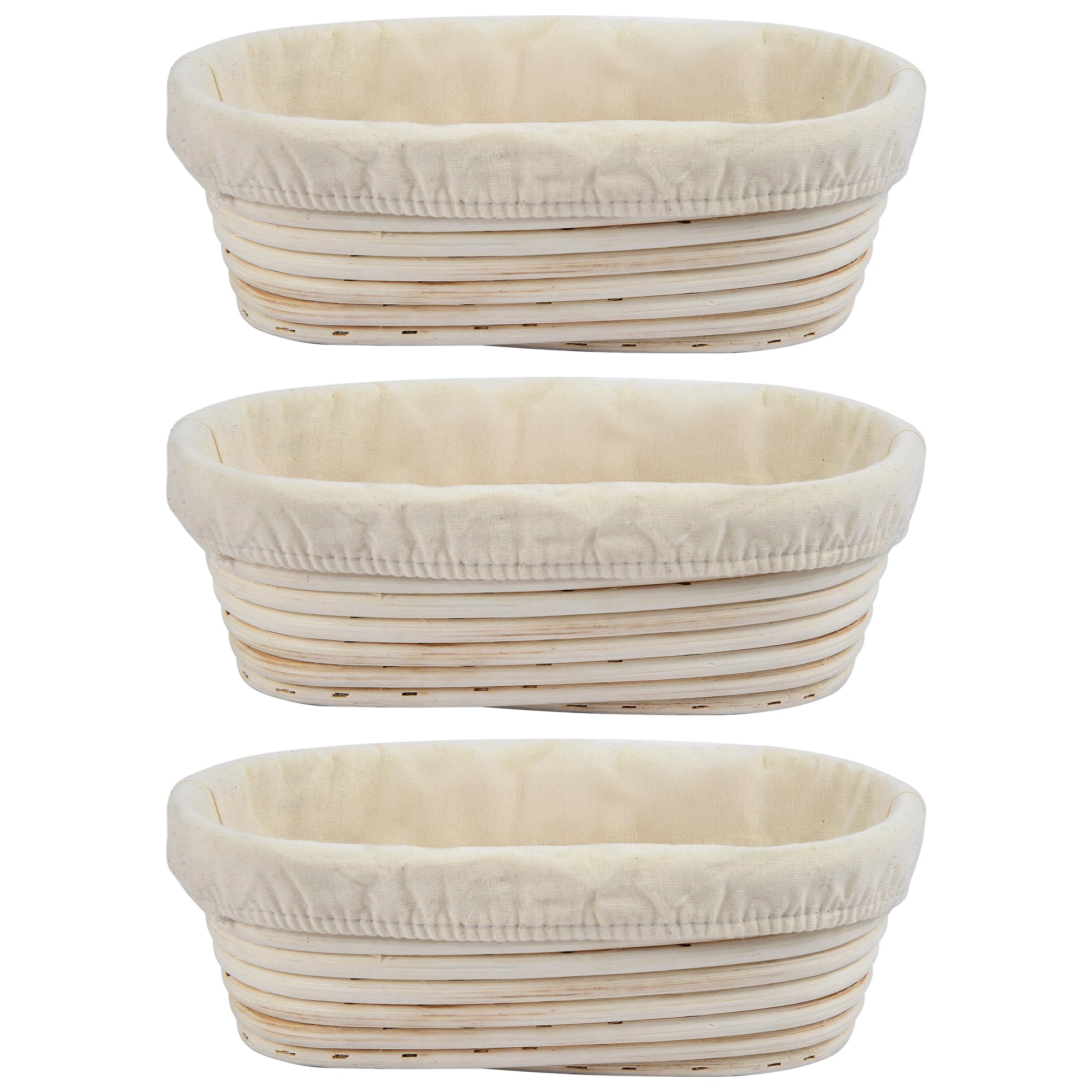 BACCZZY banneton oval 10in basket for even proofing and relaxed dough.