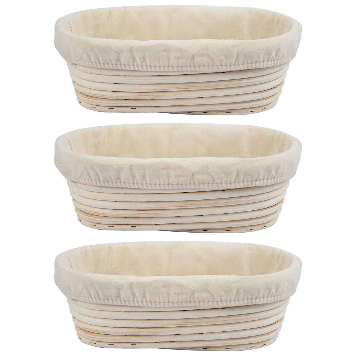 BACCZZY banneton oval 10in basket for even proofing and relaxed dough.