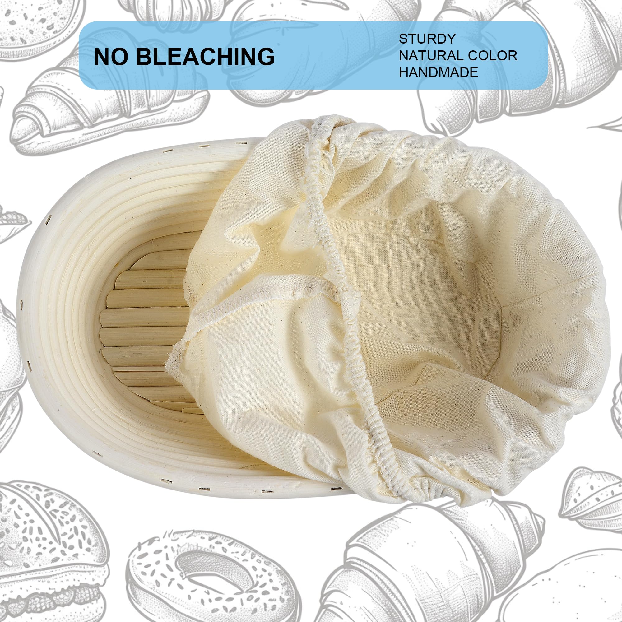 BACCZZY bread proofing basket promotes dough relaxation and easier flour release.