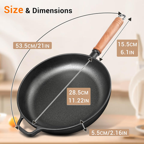 Bachdomc skillet on stove and oven ready for baking, frying, or roasting